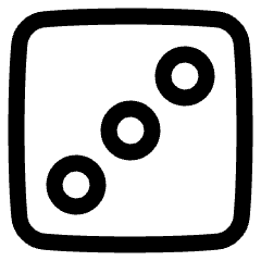Dice 3 Icon from Plump Line Set