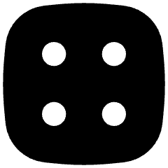 Dice 4 Icon from Flex Solid Set