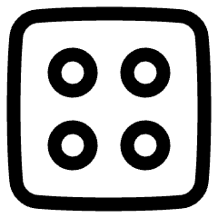 Dice 4 Icon from Plump Line Set