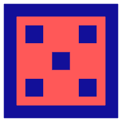 Dice 5 Icon from Sharp Pop Set