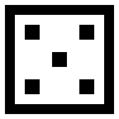 Dice 5 Icon from Sharp Line Set