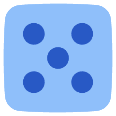 Dice 5 Icon from Plump Flat Set