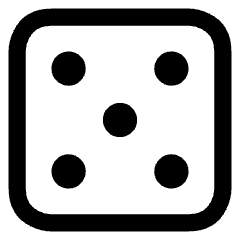 Dice 5 Icon from Core Line Set