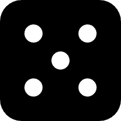 Dice 5 Icon from Micro Solid Set