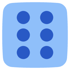 Dice 6 Icon from Plump Flat Set