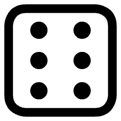 Dice 6 Icon from Core Line Set