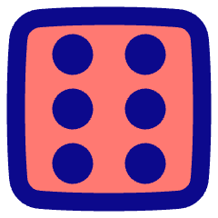 Dice 6 Icon from Plump Pop Set