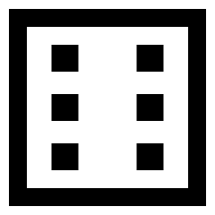Dice 6 Icon from Sharp Line Set