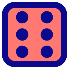 Dice 6 Icon from Core Pop Set