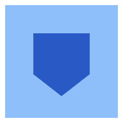 Dice Shield Icon from Sharp Flat Set