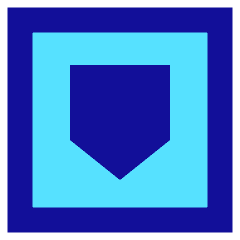 Dice Shield Icon from Sharp Pop Set