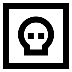 Dice Skull Icon from Sharp Line Set