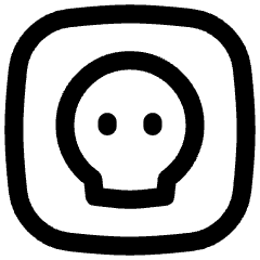 Dice Skull Icon from Flex Line Set