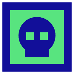 Dice Skull Icon from Sharp Pop Set