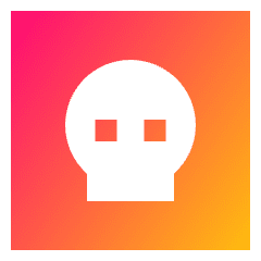 Dice Skull Icon from Sharp Gradient Set