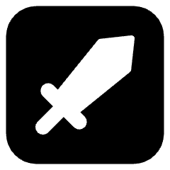 Dice Sword Icon from Core Solid Set