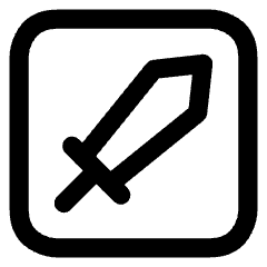 Dice Sword Icon from Core Line Set