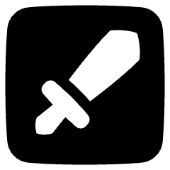 Dice Sword Icon from Plump Solid Set