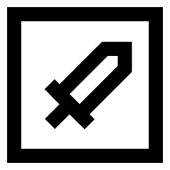 Dice Sword Icon from Sharp Line Set