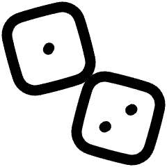 Dices Entertainment Gaming Dices Icon from Plump Line Set