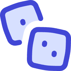 Dices Entertainment Gaming Dices Icon from Flex Duo Set