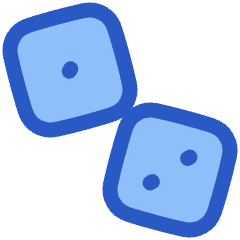 Dices Entertainment Gaming Dices Icon from Plump Duo Set