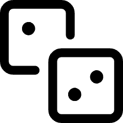 Dices Entertainment Gaming Dices Icon from Core Line Set