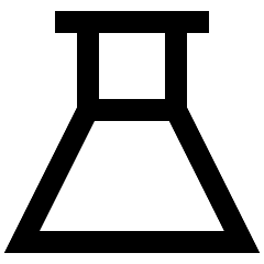 Flask Full Icon from Sharp Line Set