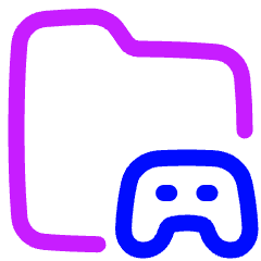Game Folder Icon from Plump Neon Set