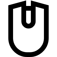 Gaming Mouse Icon from Sharp Line Set