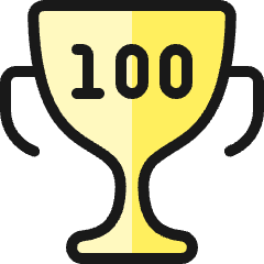 Gaming Trophy 100 Icon from Ultimate Colors Set