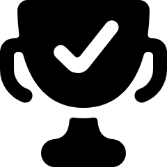 Gaming Trophy Check Icon from Ultimate Bold Set
