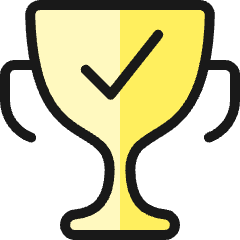 Gaming Trophy Check Icon from Ultimate Colors Set