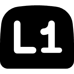 Left Button One Icon from Flex Solid Set