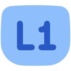Left Button One Icon from Plump Flat Set