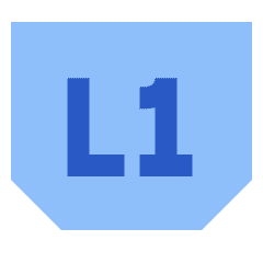 Left Button One Icon from Sharp Flat Set