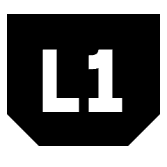 Left Button One Icon from Sharp Solid Set