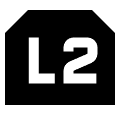 Left Button Two Icon from Sharp Solid Set