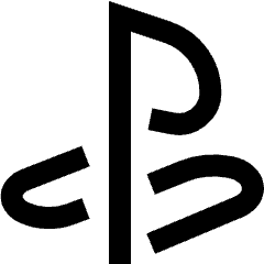 Play Station Icon from Sharp Line Set
