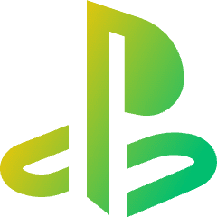 Play Station Icon from Sharp Gradient Set