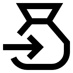 Pouch Add 1 Icon from Sharp Line Set