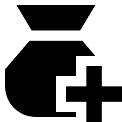 Pouch Add 2 Icon from Sharp Solid Set