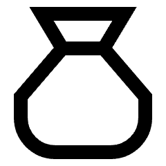 Pouch Icon from Sharp Line Set