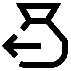 Pouch Remove 1 Icon from Sharp Line Set