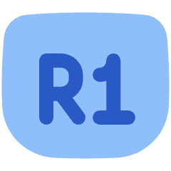 Right Button One Icon from Plump Flat Set