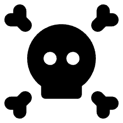 Skull Crossbones Icon from Core Solid Set