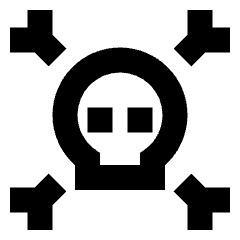 Skull Crossbones Icon from Sharp Remix Set