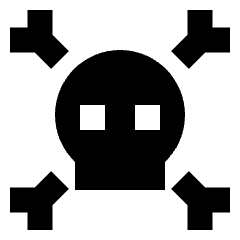 Skull Crossbones Icon from Sharp Solid Set