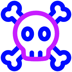 Skull Crossbones Icon from Plump Neon Set