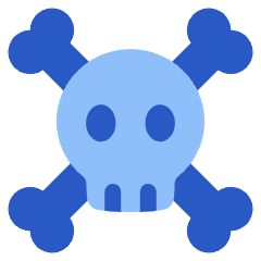 Skull Crossbones Icon from Plump Flat Set